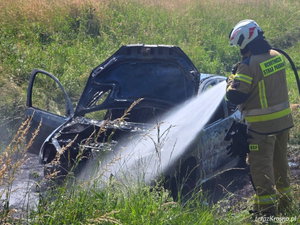 Pożar samochodu osobowego w Kopytowej