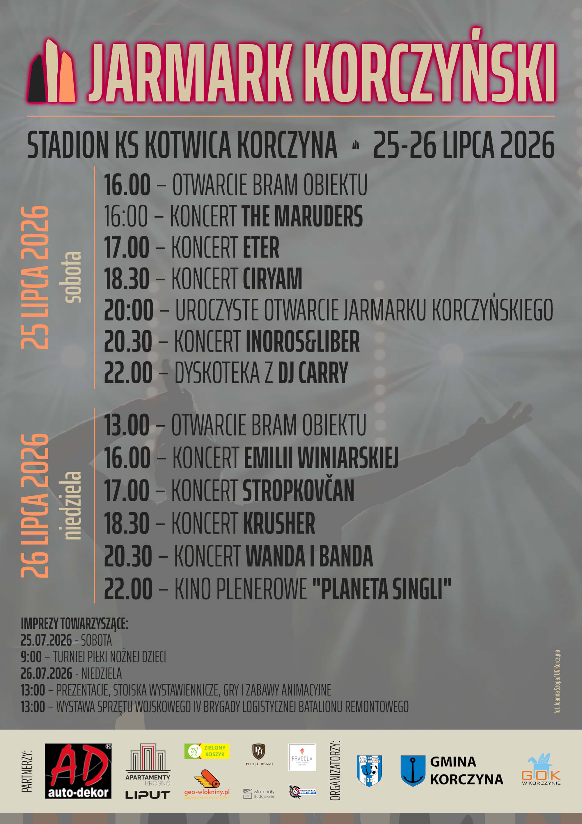 Jarmark Korczyński 2026. Sprawdź, kto wystąpi i jakie będą atrakcje