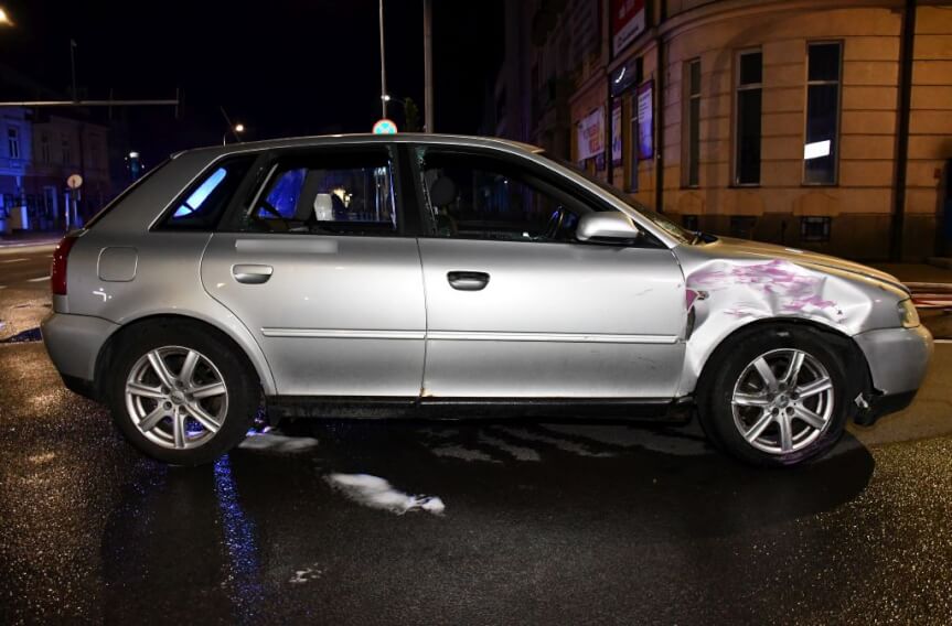 Zderzenie Audi z motocyklem w Jarosławiu. Ranny 28-latek