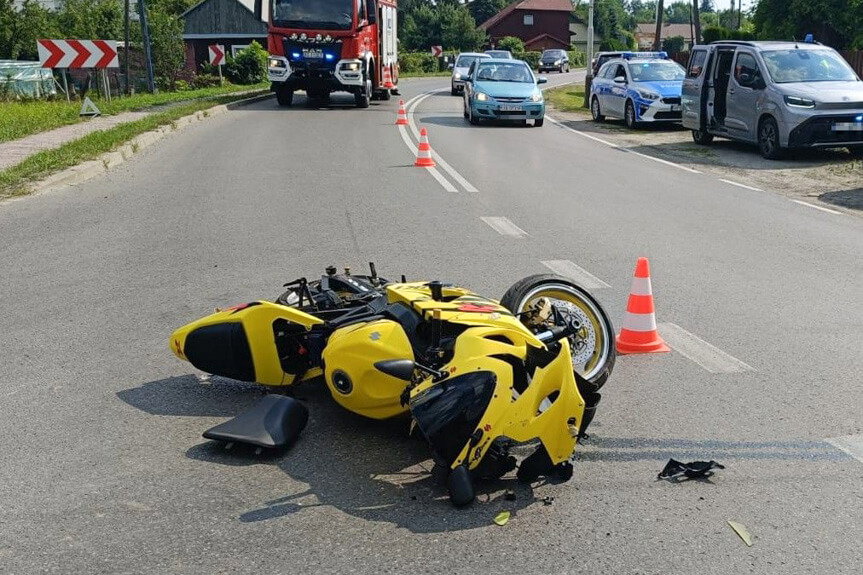 Błąd 18-latki doprowadził do zderzenia z motocyklem