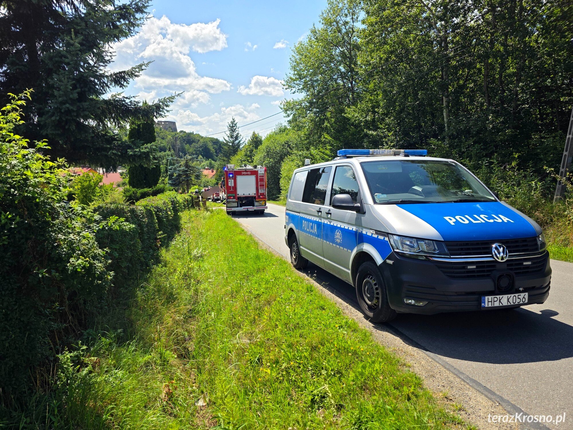 Pożar budynku gospodarczego w Korczynie