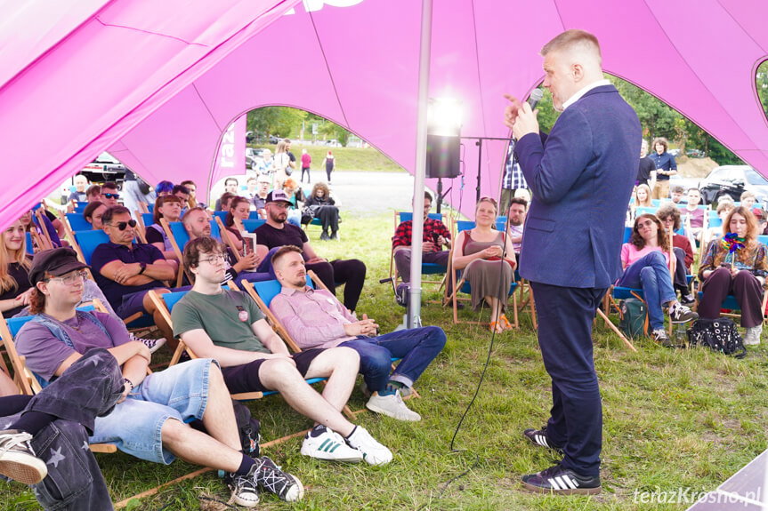 Adrian Zandberg w Krośnie: "Skończyli z jednymi tłustymi kotami, by posadzić nowe"