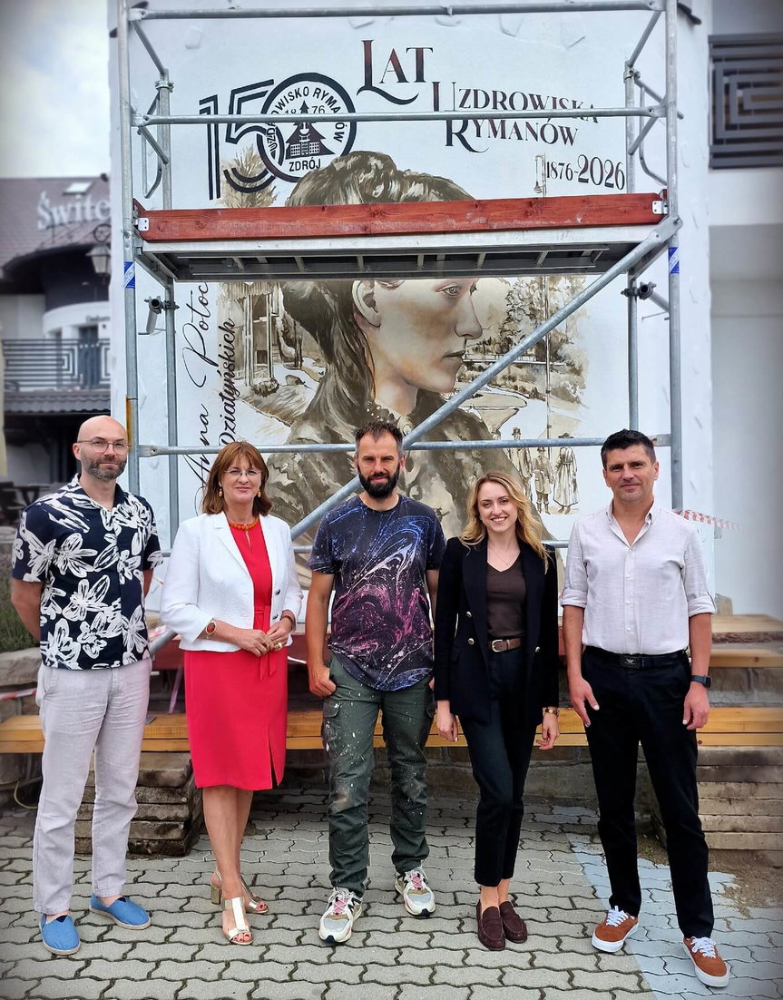 Anna z Działyńskich Potocka na muralu w Rymanowie-Zdroju
