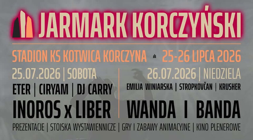 Jarmark Korczyński 2026. Sprawdź, kto wystąpi i jakie będą atrakcje