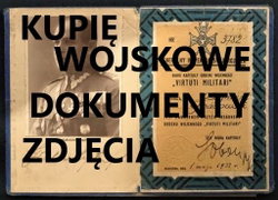 Kupię wojskowe stare dokumenty,zdjęcia,legitymacje telefon 694-972-047