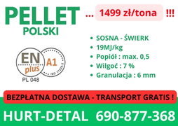 Pellet polski - polski producent 1499zl paleta