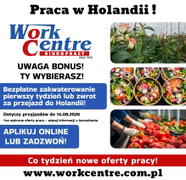 Oferta pracy w Holandii - BONUS do 14.08