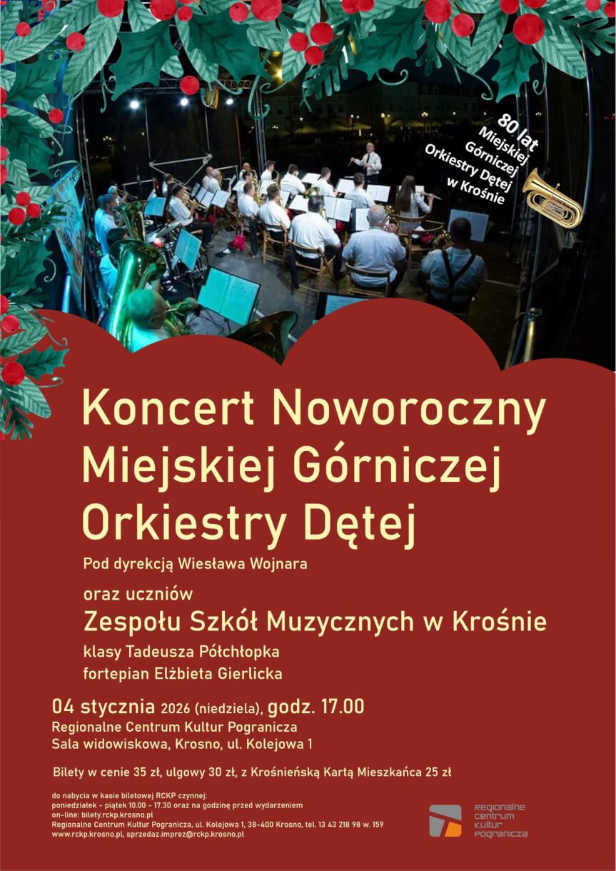 Koncert Noworoczny Miejskiej Górniczej Orkiestry Dętej w Krośnie