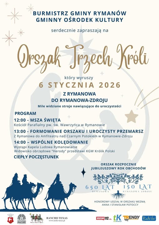 Orszak Trzech Króli w Gminie Rymanów