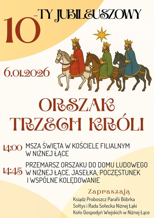 10-ty Jubileuszowy Orszak Trzech Króli w Niżnej Łące
