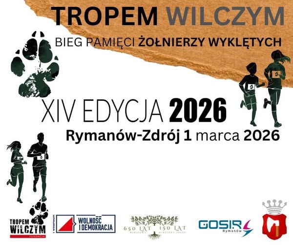 Bieg Pamięci Żołnierzy Wyklętych - Tropem Wilczym w Rymanowie-Zdroju