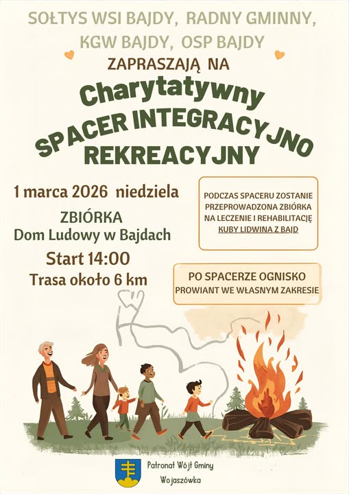 Charytatywny Spacer Integracyjno Rekreacyjny w gminie Wojaszówka