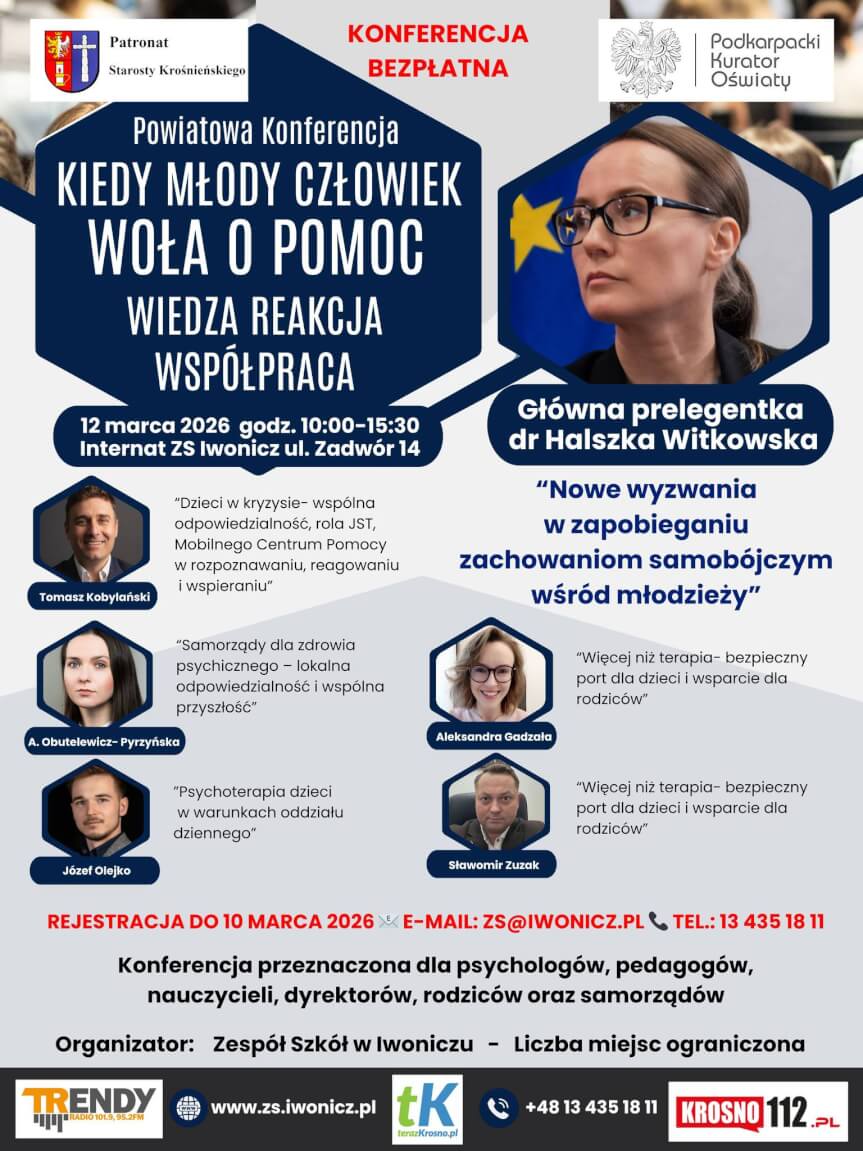Powiatowa Konferencja Kiedy Młody Człowiek Woła o Pomoc