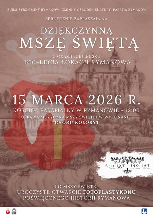 Dziękczynna Msza Święta z okazji jubileuszu 650-lecia lokacji Rymanowa