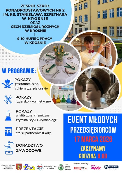 Event Młodych Przedsiębiorców w ZSP nr 2 w Krośnie
