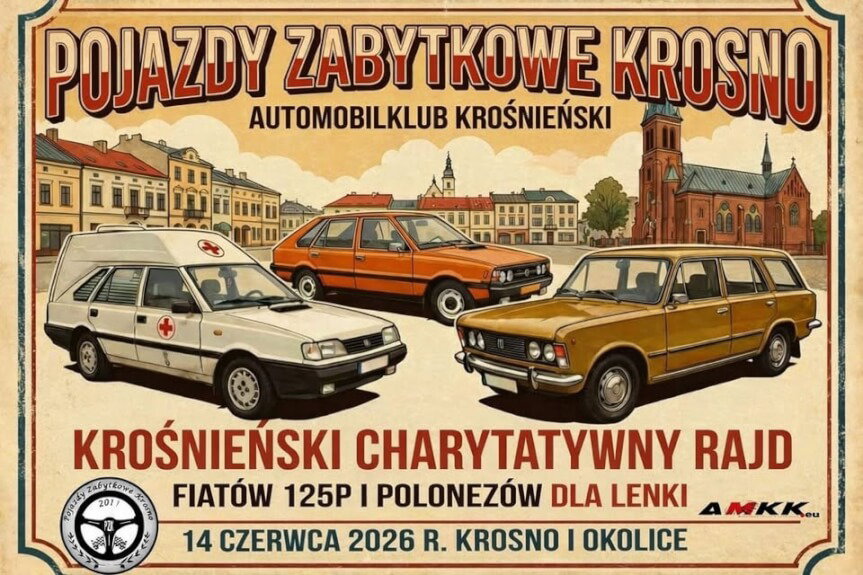 Krośnieński Charytatywny Rajd Fiatów 125p i Polonezów dla Lenki