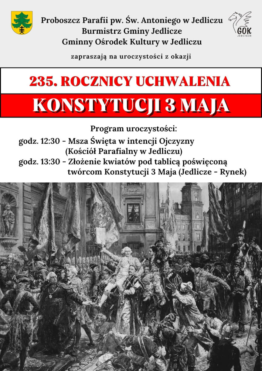 235. Rocznica Uchwalenia Konstytucji 3 Maja w Jedliczu