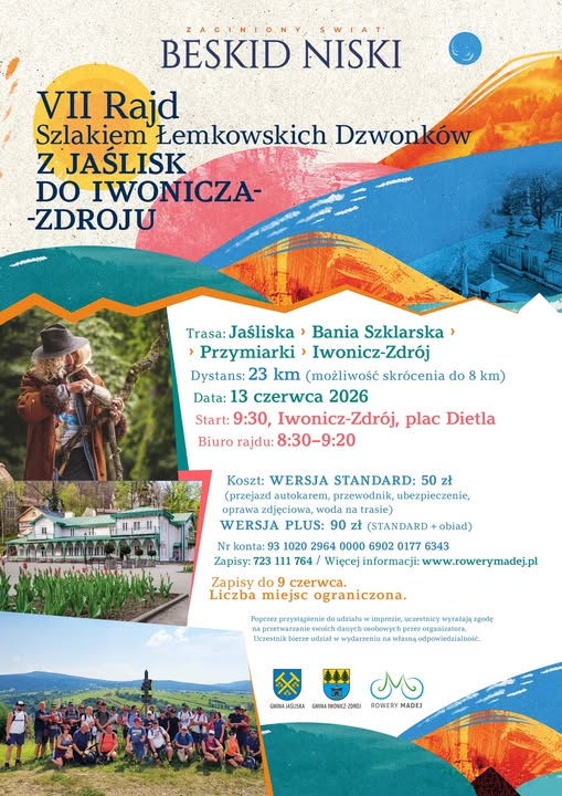 VII Rajd Szlakiem Łemkowskich Dzwonków z Jaślisk do Iwonicza-Zdroju