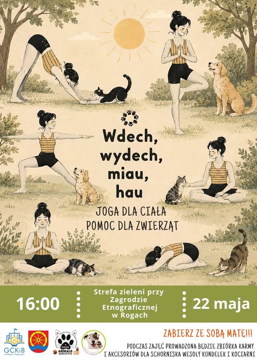 Wdech, wydech, miau, hau - joga dla ciała, pomoc dla zwierząt