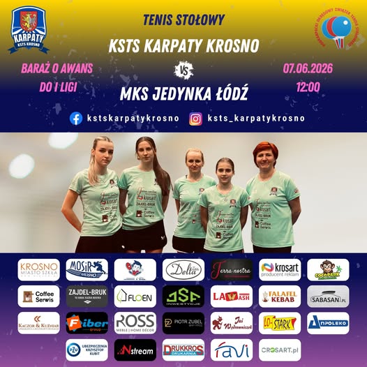KSTS Karpaty Krosno vs MKS Jedynka Łódź - mecz tenisa stołowego
