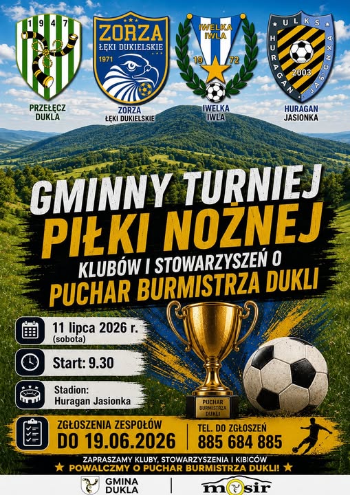 Gminny Turniej Piłki Nożnej Klubów i Stowarzyszeń o Puchar Burmistrza Dukli