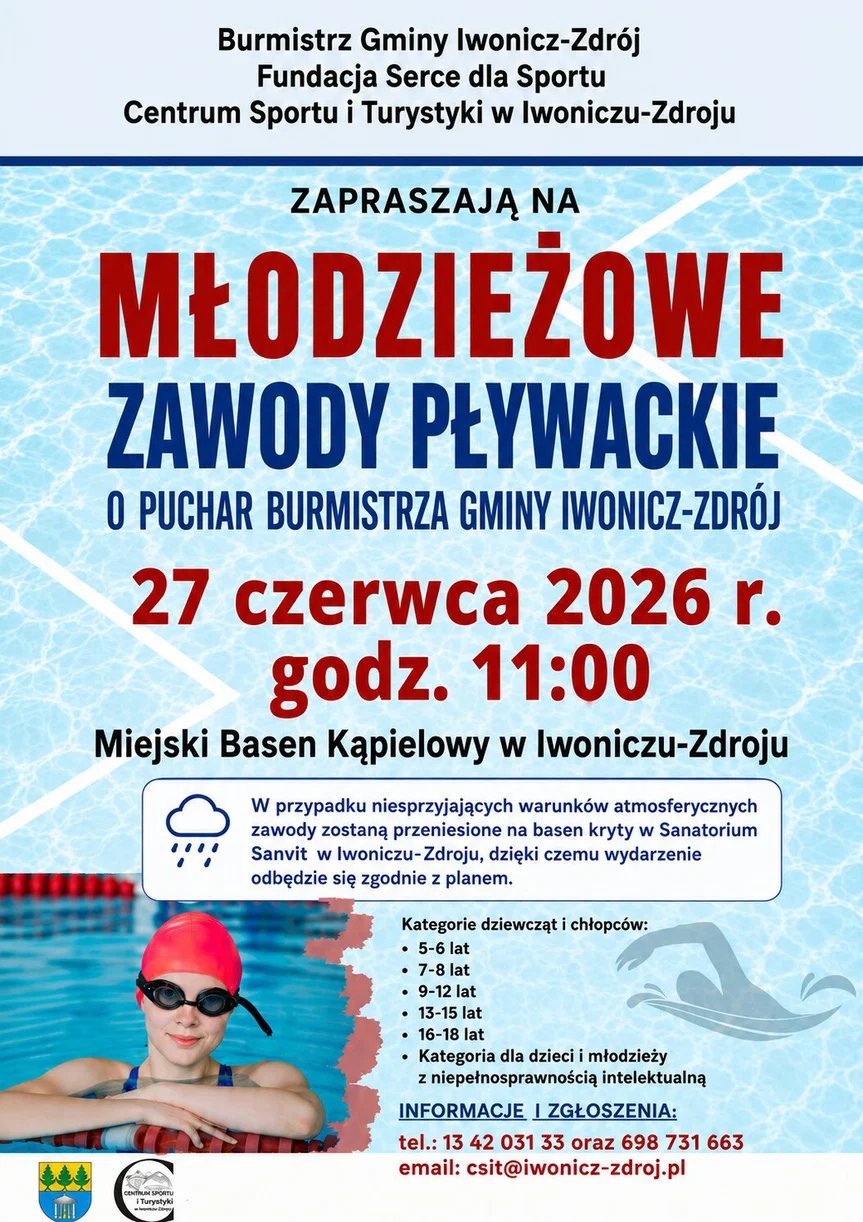 Młodzieżowe Zawody Pływackie o Puchar Burmistrza Gminy Iwonicz-Zdrój