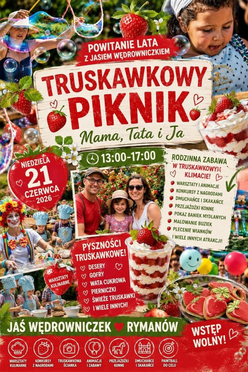 Truskawkowy Piknik: Mama, Tata i Ja
