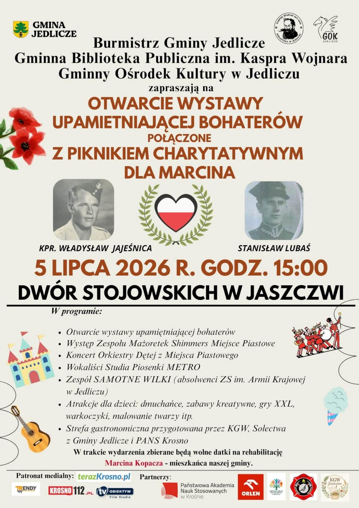 Otwarcie Wystawy Upamiętniającej Bohaterów połączone z Piknikiem Charytatywnym dla Marcina