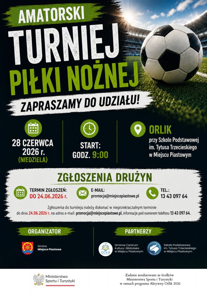 Amatorski Turniej Piłki Nożnej w Miejscu Piastowym