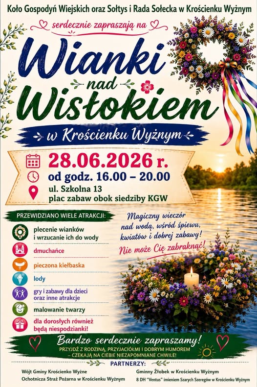 Wianki nad Wisłokiem w Krościenku Wyżnym