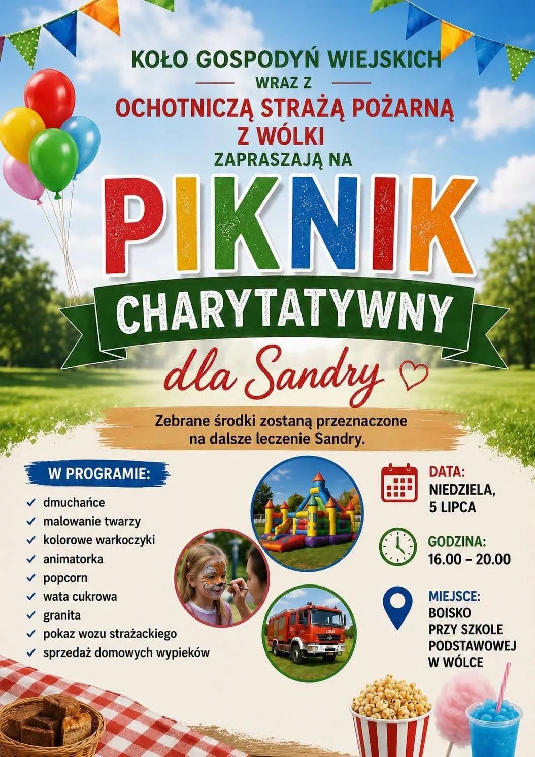 Piknik Charytatywny dla Sandry