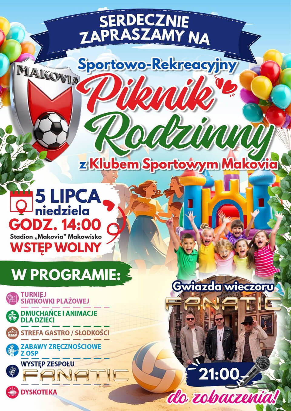 Sportowo-Rekreacyjny Piknik Rodzinny z Klubem Sportowym Makovia