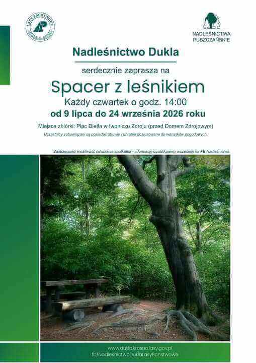 Spacer z leśnikiem w Iwoniczu-Zdroju