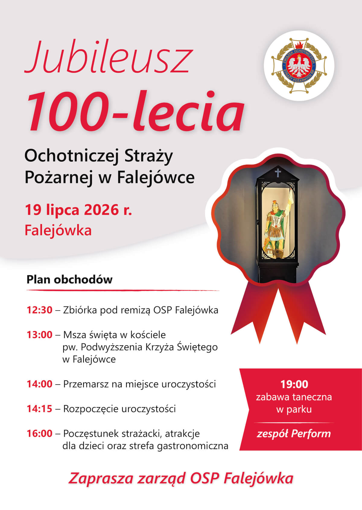 Jubileusz 100-lecia Ochotniczej Straży Pożarnej w Falejówce