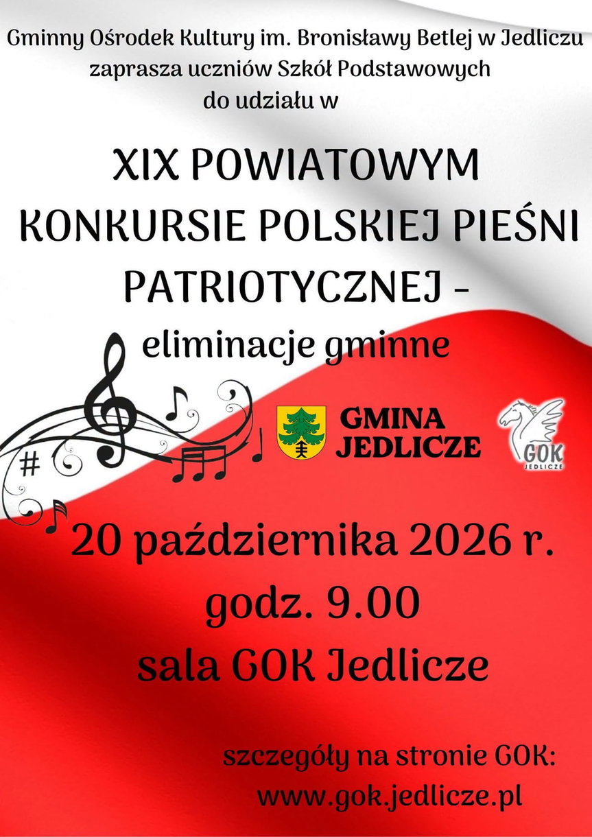 XIX Powiatowy Konkurs Polskiej Pieśni Patriotycznej - eliminacje gminne