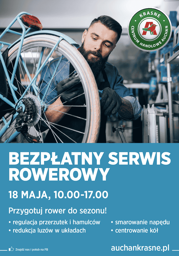 Bezpłatny serwis rowerowy w CH Auchan Krasne