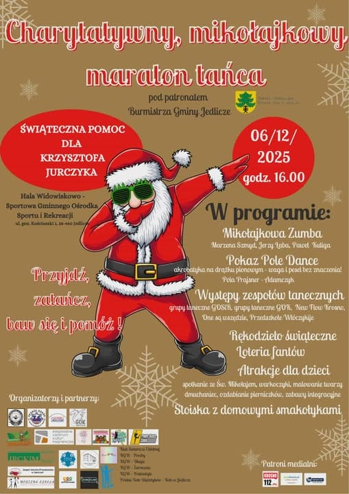 Charytatywny, mikołajkowy maraton tańca w Jedliczu