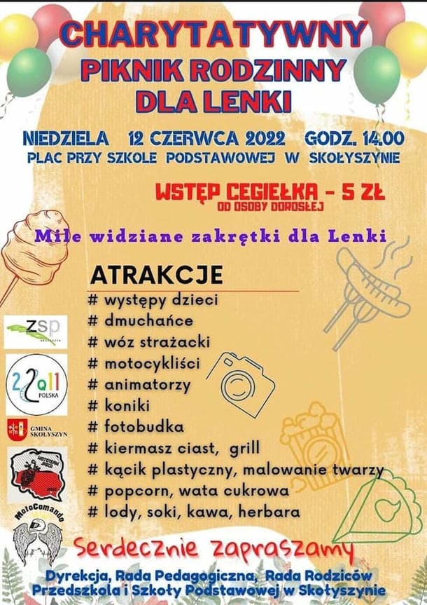 Charytatywny Piknik Rodzinny dla Lenki w Skołyszynie