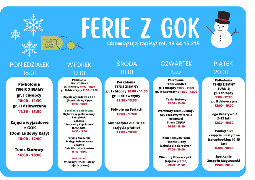 Ferie z GOK w Nowym Żmigrodzie