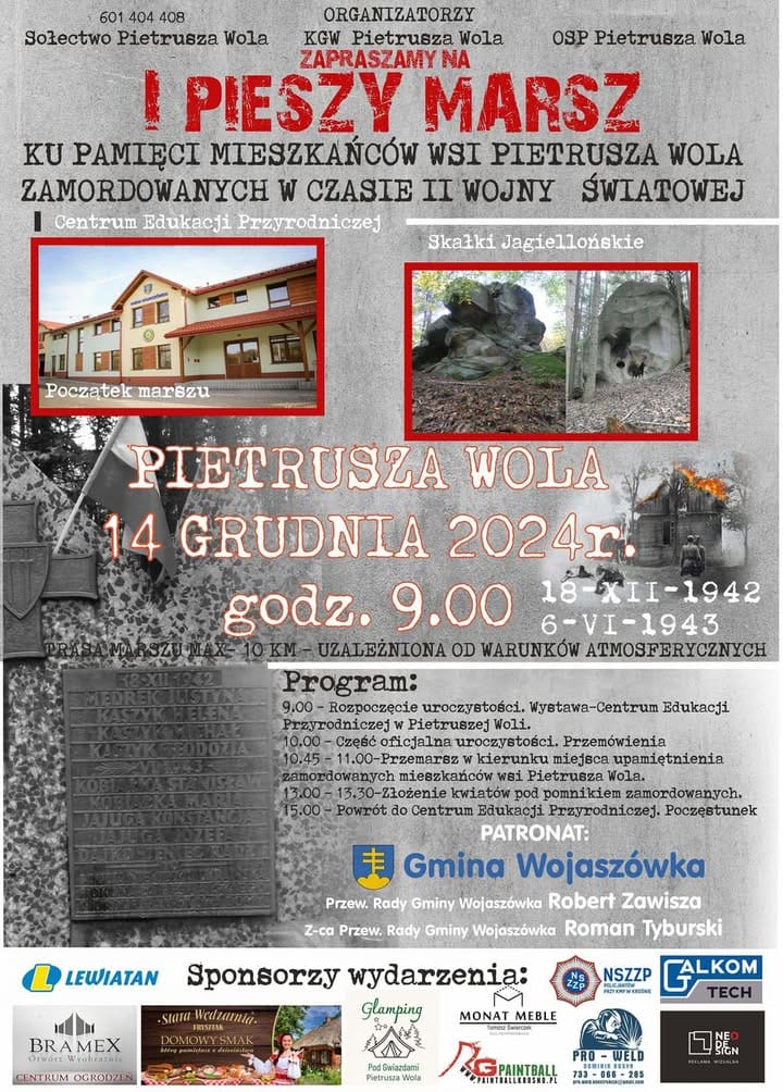 I Pieszy Marsz ku Pamięci Mieszkańców wsi Pietrusza Wola