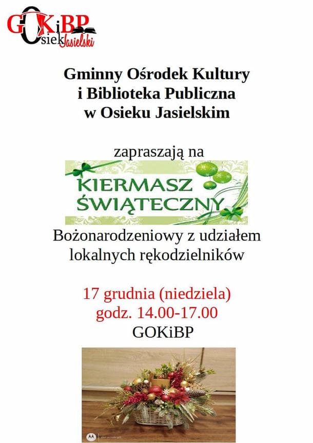 Kiermasz Świąteczny w Osieku Jasielskim