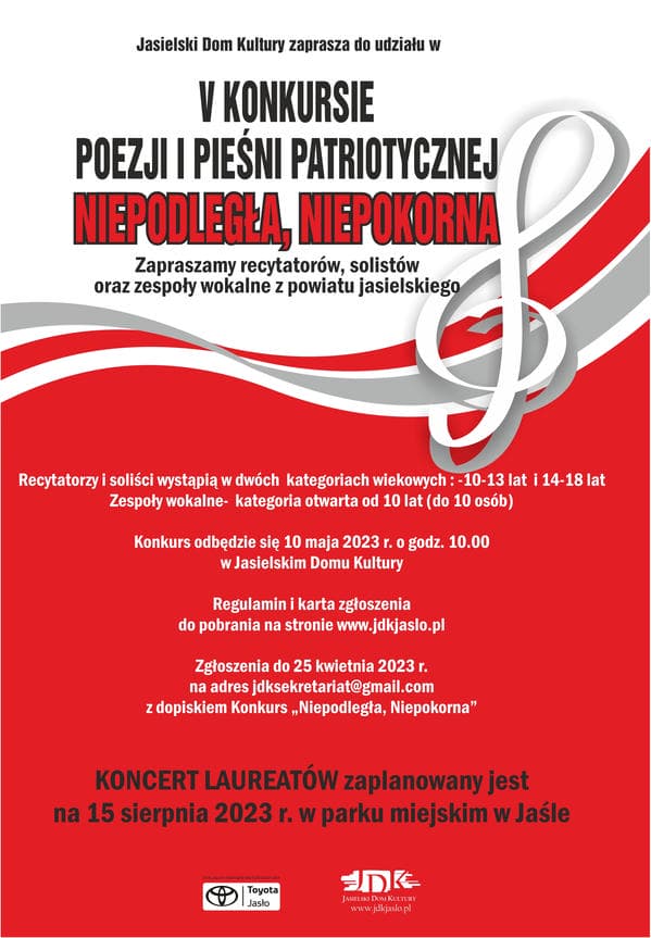 Konkurs Laureatów Poezji i Pieśni Patriotycznej "Niepodległa, Niepokorna"