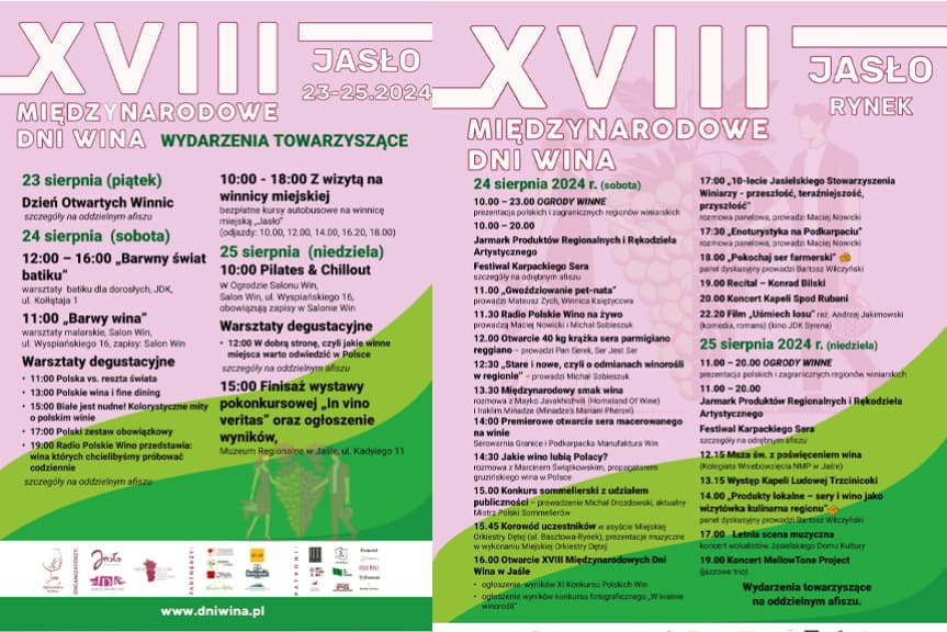 Międzynarodowe Dni Wina w Jaśle 2024