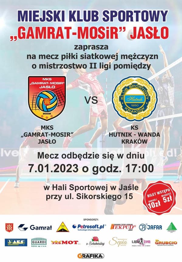 MKS Gamrat-MOSiR Jasło - KS Hutnik Wanda Kraków