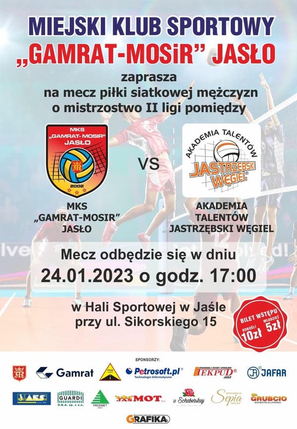 MKS Gamrat-MOSiR Jasło -  AT Jastrzębski Węgiel