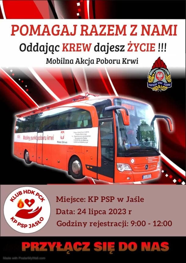 Mobilna akcja poboru krwi w Jaśle