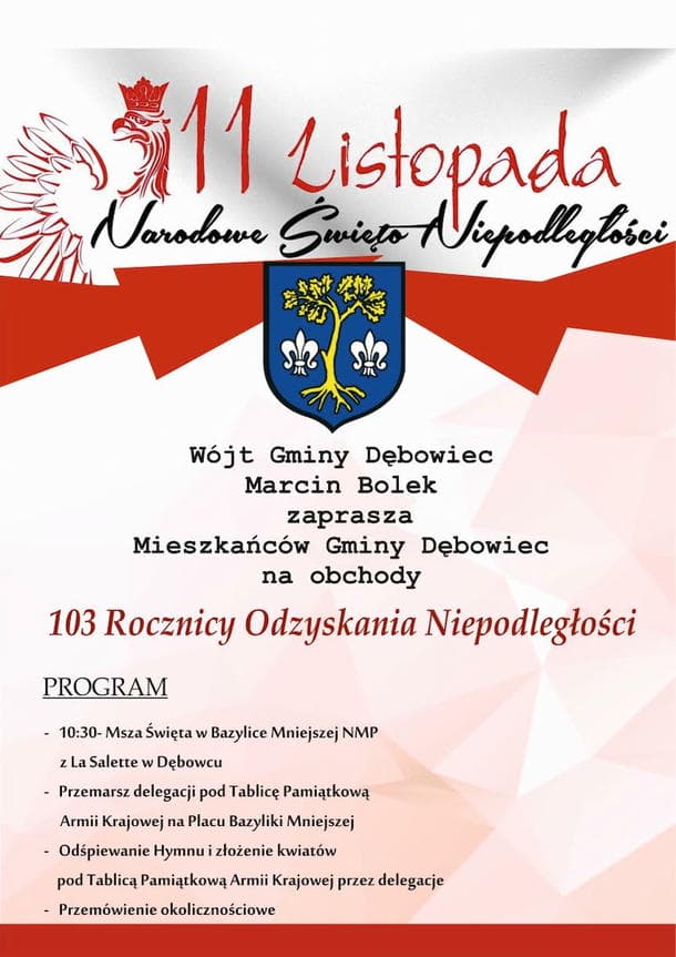 Obchody Narodowego Święta Niepodległości w Dębowcu