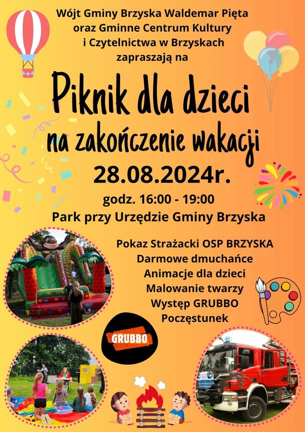 Piknik dla dzieci na zakończenie wakacji