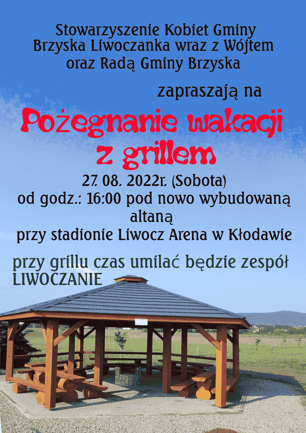 Pożegnanie wakacji z grillem w Brzyskach