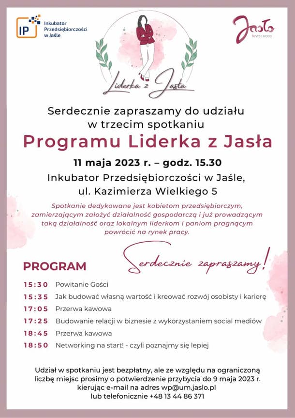 Program Liderka z Jasła - spotkanie dla kobiet przedsiębiorczych